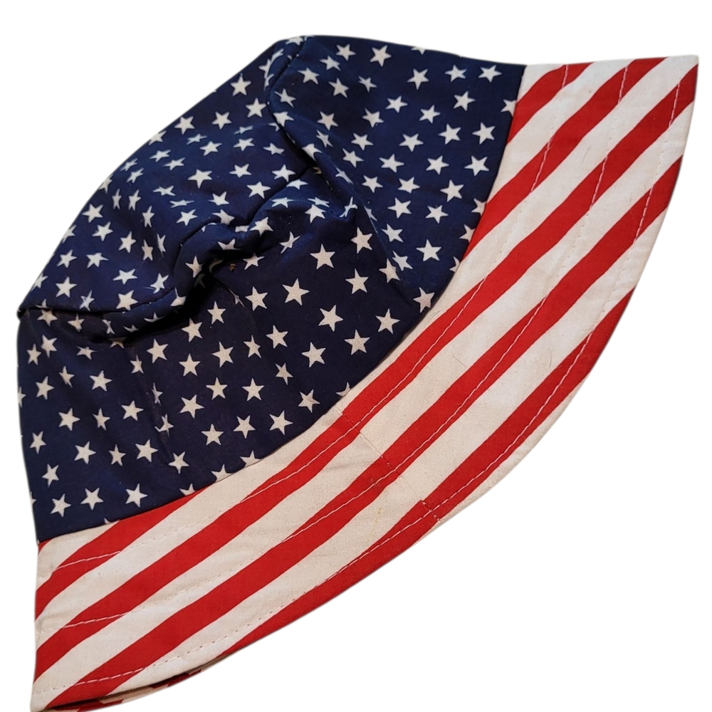 Patriotic Stars and Stripes Bucket Hat